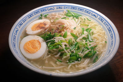 Close-up of soup in bowl