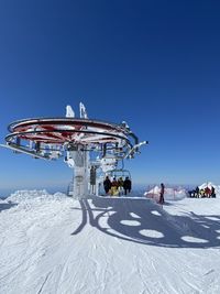 Cable car at the top of the mountain