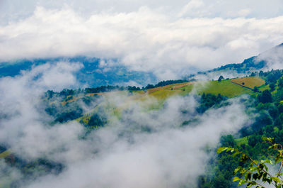 Aerial view of landscape against sky