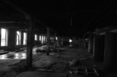 Empty corridor in abandoned building