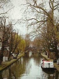 Canal passing through a river