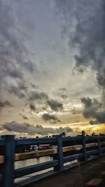 Bridge against sky during sunset