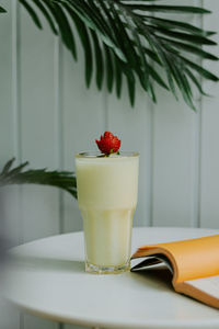 Close-up of drink on table