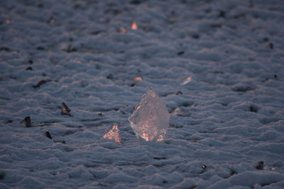 Aerial view of snow