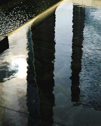 Close-up of reflection in water