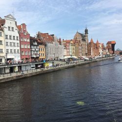 View of buildings in city against sky