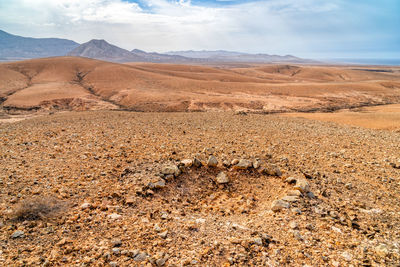 Arid landscape in barranco de los encantados