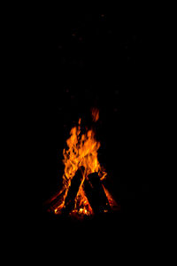 Close-up of bonfire