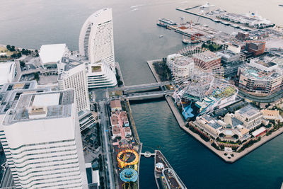 High angle view of city