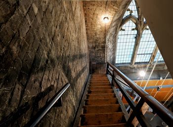 Low angle view of staircase in building