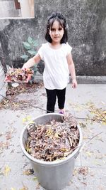 Portrait of girl in park