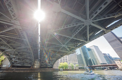 Low angle view of bridge over river