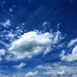 Low angle view of clouds in sky