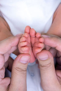 Close-up of baby hands