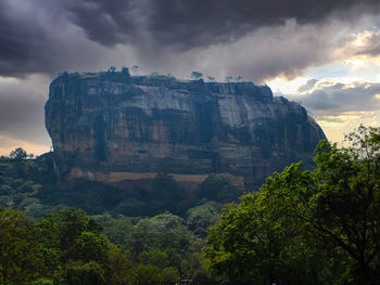 The famous rock of sigiriya in sri lanka 