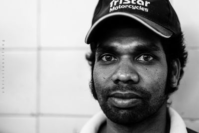 Close-up portrait of young man