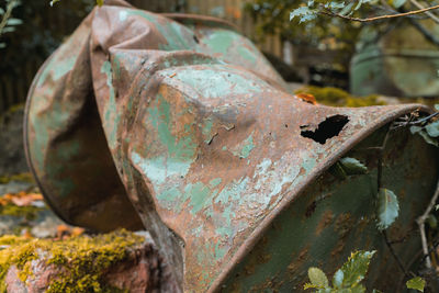 Close-up of old rusty metal