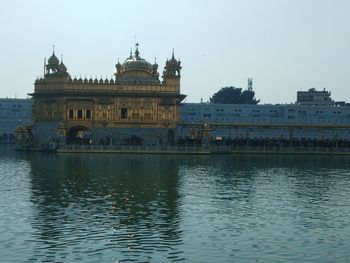 Reflection of buildings in water