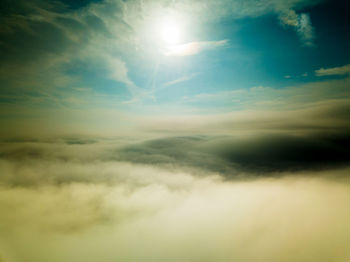 Low angle view of sky at sunset