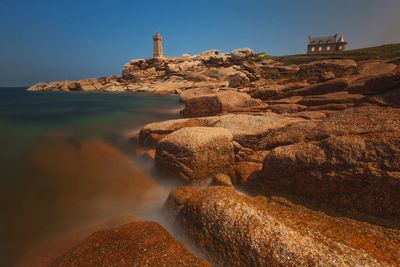 Rock formations at seaside