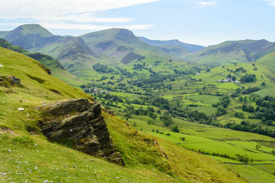 Hiking trail up catbells in the lake district national park