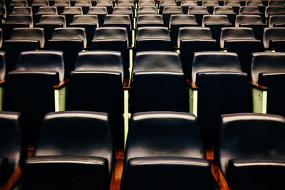 Full frame shot of empty chairs