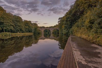 Scenic view of arch bridge against sky