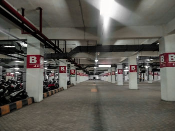 Empty corridor in building