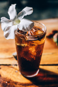 Close-up of drink on table