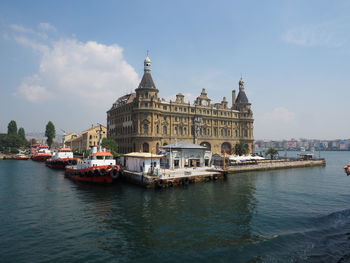 Boats in harbor