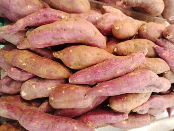 Full frame shot of carrots for sale at market stall