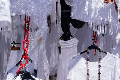 Panoramic view of hanging tree in snow