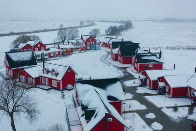 Houses in snow