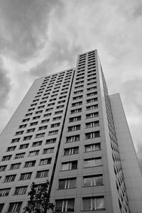 Low angle view of modern building against sky