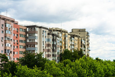 Low angle view of buildings against sky