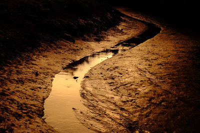 High angle view of road