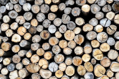 Full frame shot of logs