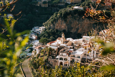 High angle view of townscape