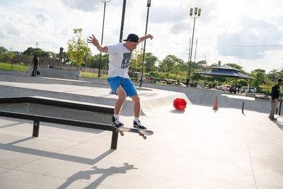 Full length of man jumping