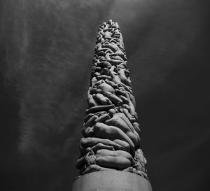 Low angle view of cross against the sky