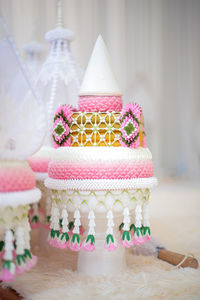 Close-up of cake on table