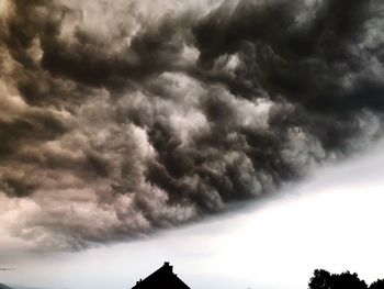 Low angle view of storm clouds in sky