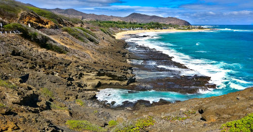 Scenic view of sea against sky