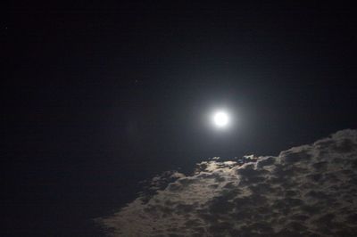 Scenic view of moon against sky at night