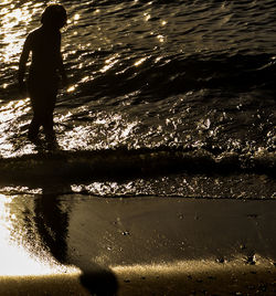 People standing in water
