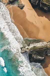 High angle view of beach