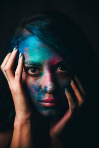 Close-up portrait of a young woman