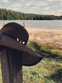 Sun hat at the beach