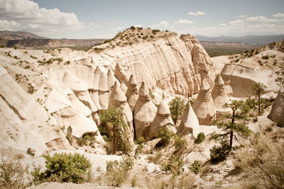 Panoramic view of rock formations
