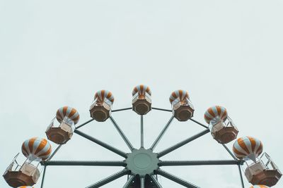 Low angle view of ferris wheel against clear sky